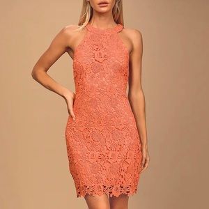Lulus Love Poem Lace Mini Dress
